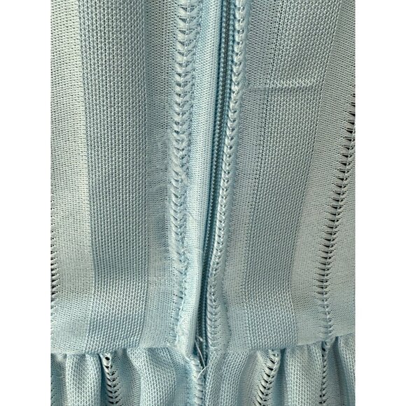 Vintage 70's Baby Blue Mai Dress With Lace Yoke Size Small - Picture 8 of 16
